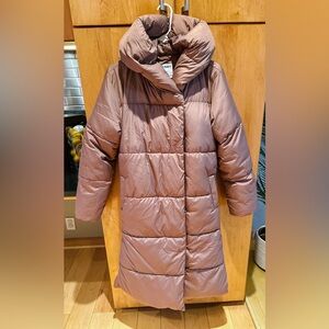 Extra long puffer coat